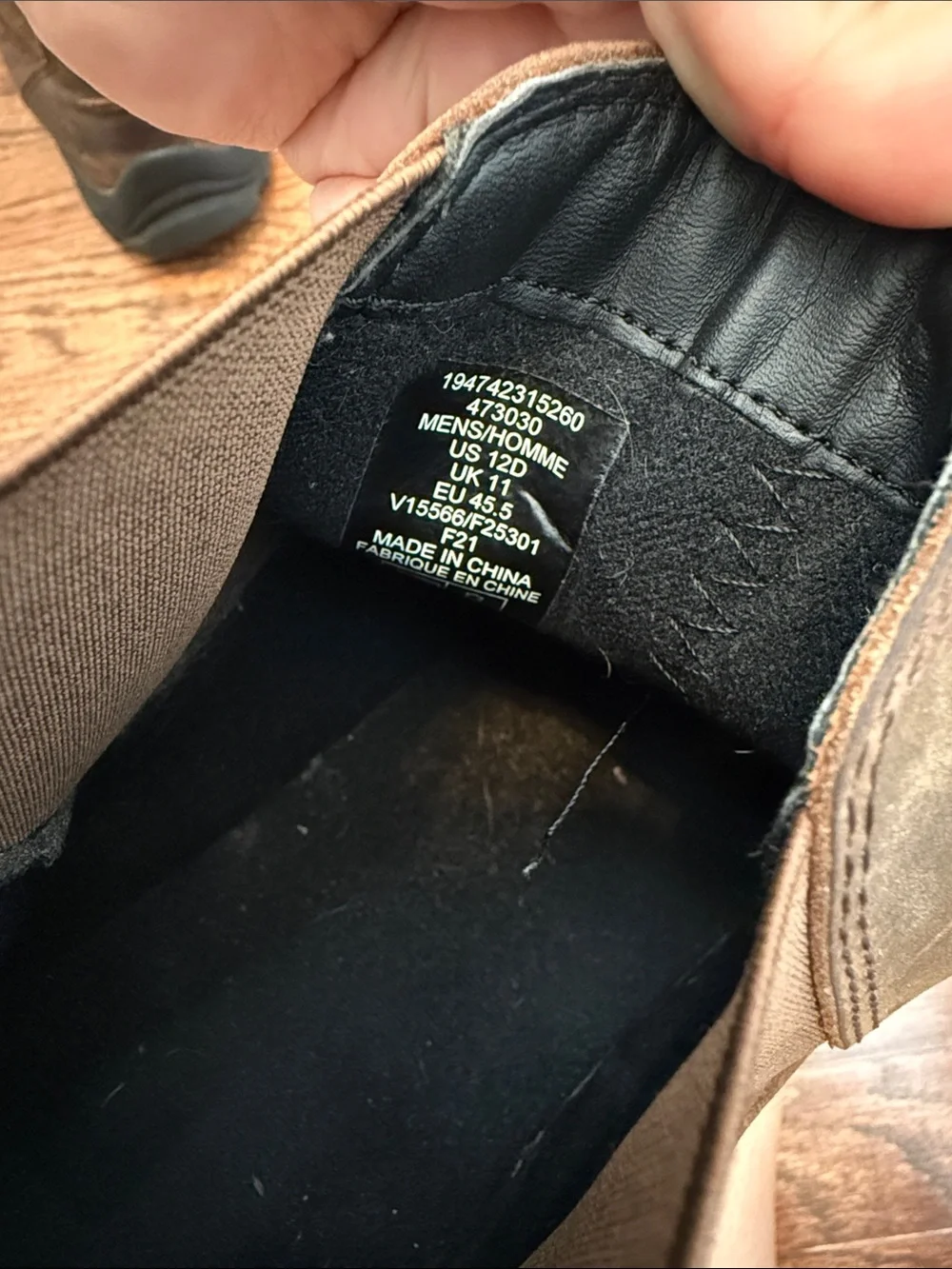 Lands' End Men's Brown Leather Slip On Boots